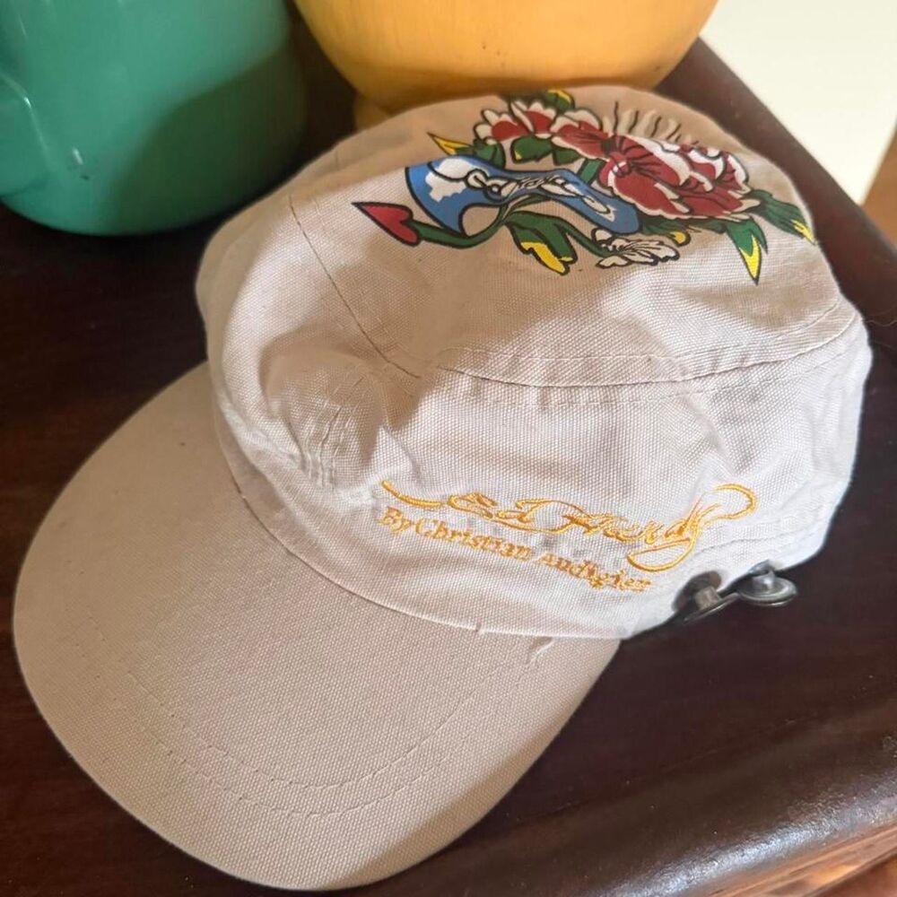 Ed-hardy Women's Cream and Tan Hat